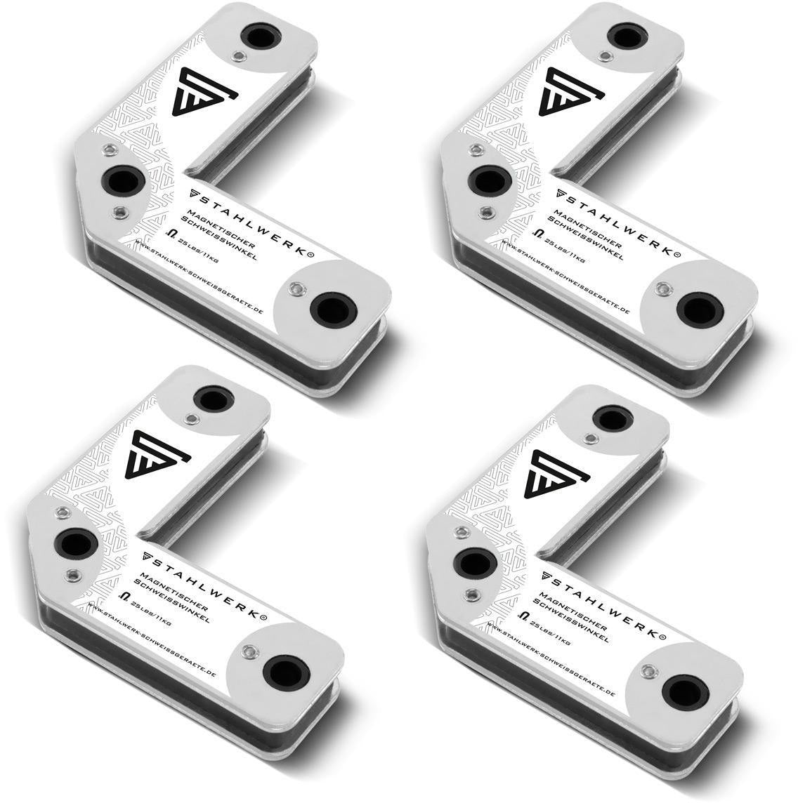 STAHLWERK Magnet-Schweißwinkel 95x95x14mm – 45°, 90° & 135° mit 25 lbs Haftkraft