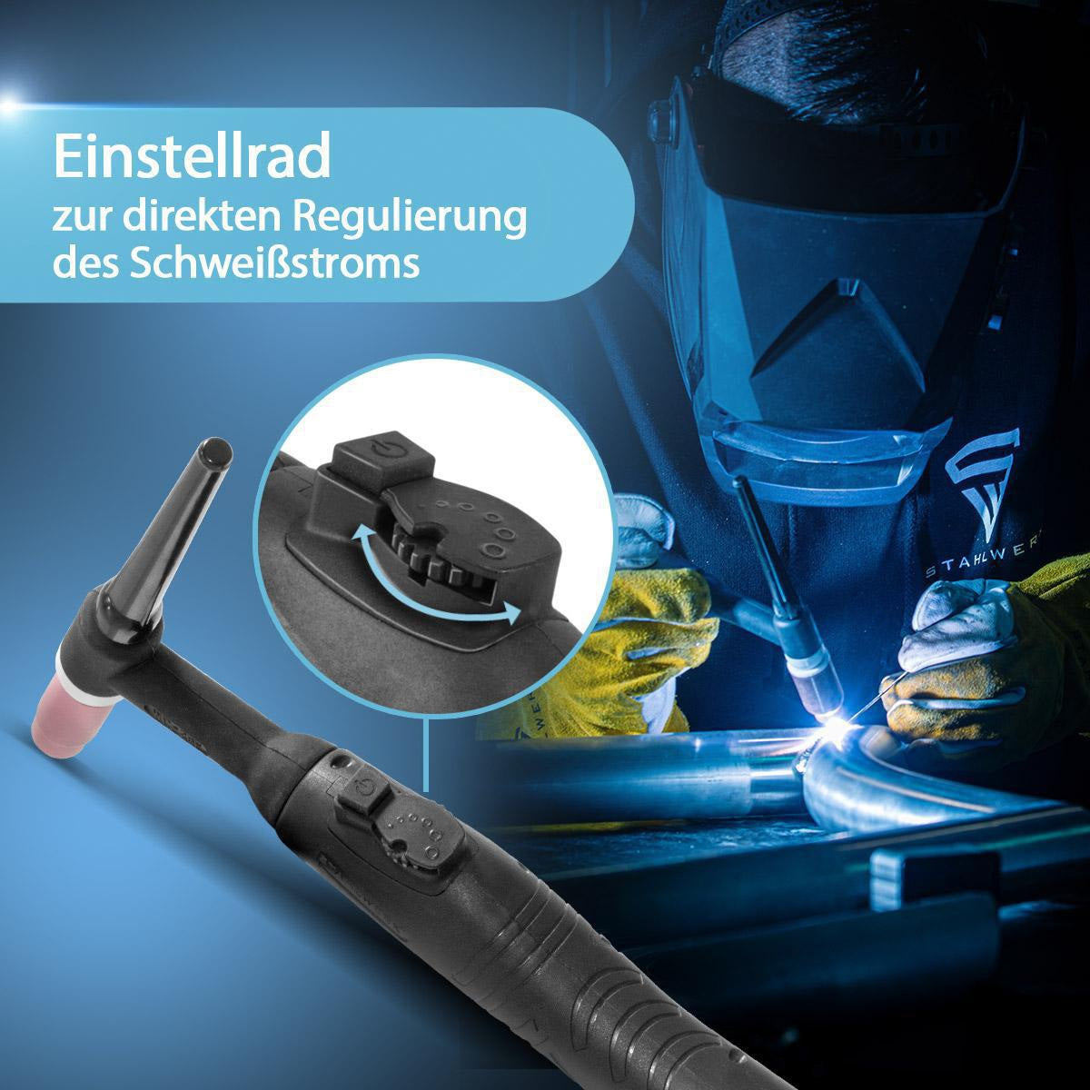STAHLWERK AC/DC WIG 200 Puls Pro Touch Schutzgasschweißgerät mit MMA-Funktion und Touch-Display