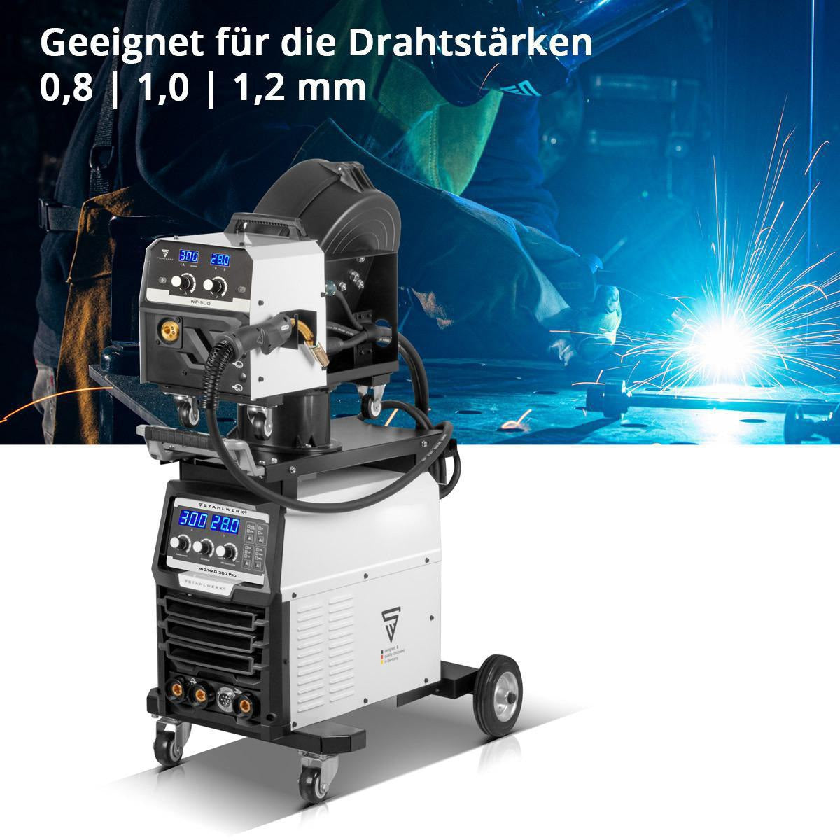 STAHLWERK MIG MAG 300 Pro Inverterschweißgerät 300 A IGBT mit Zubehör 3 m