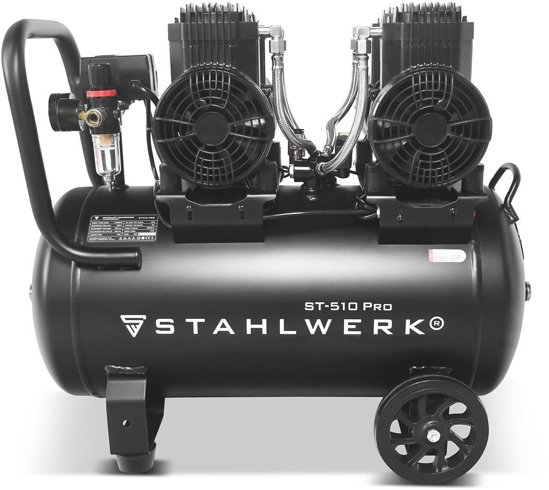 STAHLWERK Kompressor ST-510 Pro 500 l/min 10 bar 50 l ölfrei leise