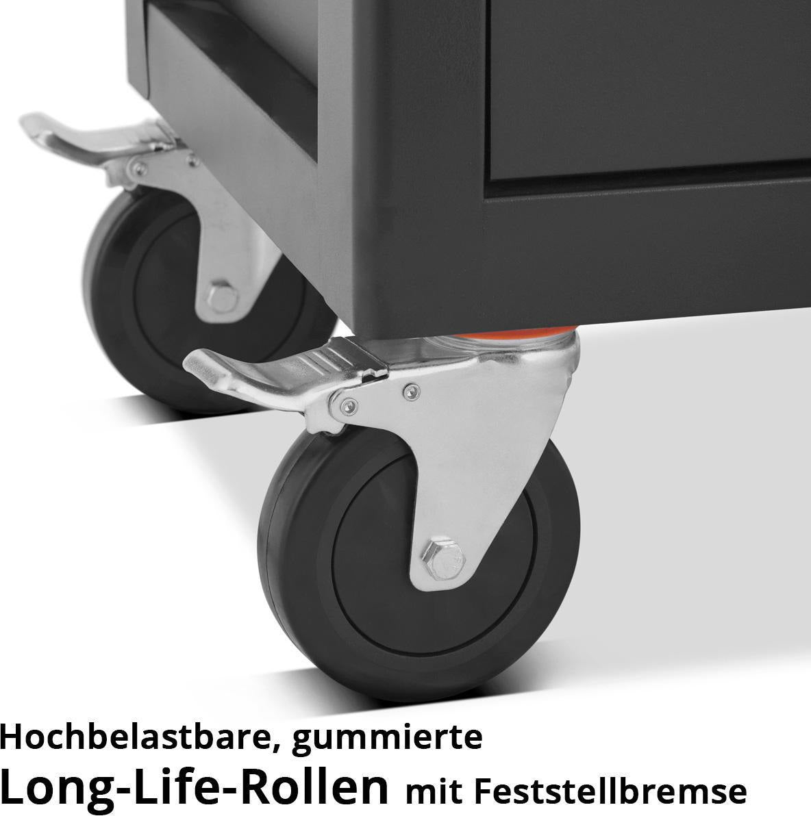 STAHLWERK Werkstattwagen PHOENIX mit 262 Premium-Werkzeugen und 7 Schubladen