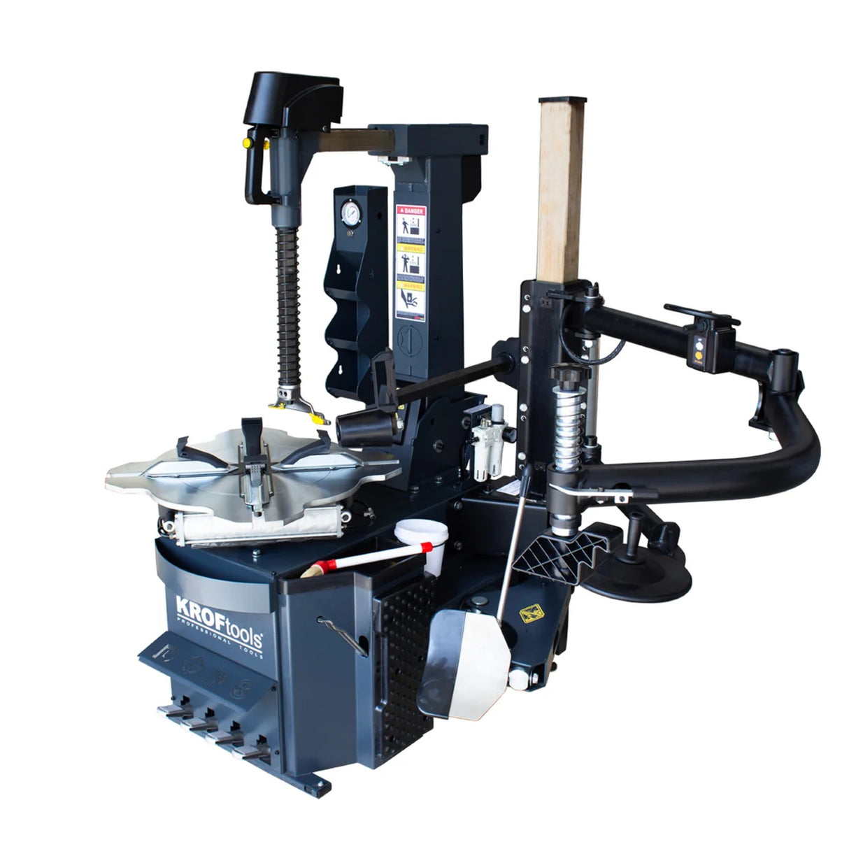 KrofTools Profi Reifenmontiermaschine HEAVY DUTY 24'' Runflat Reifen Montiermaschine mit Hilfsarm 400V - KIT90469018