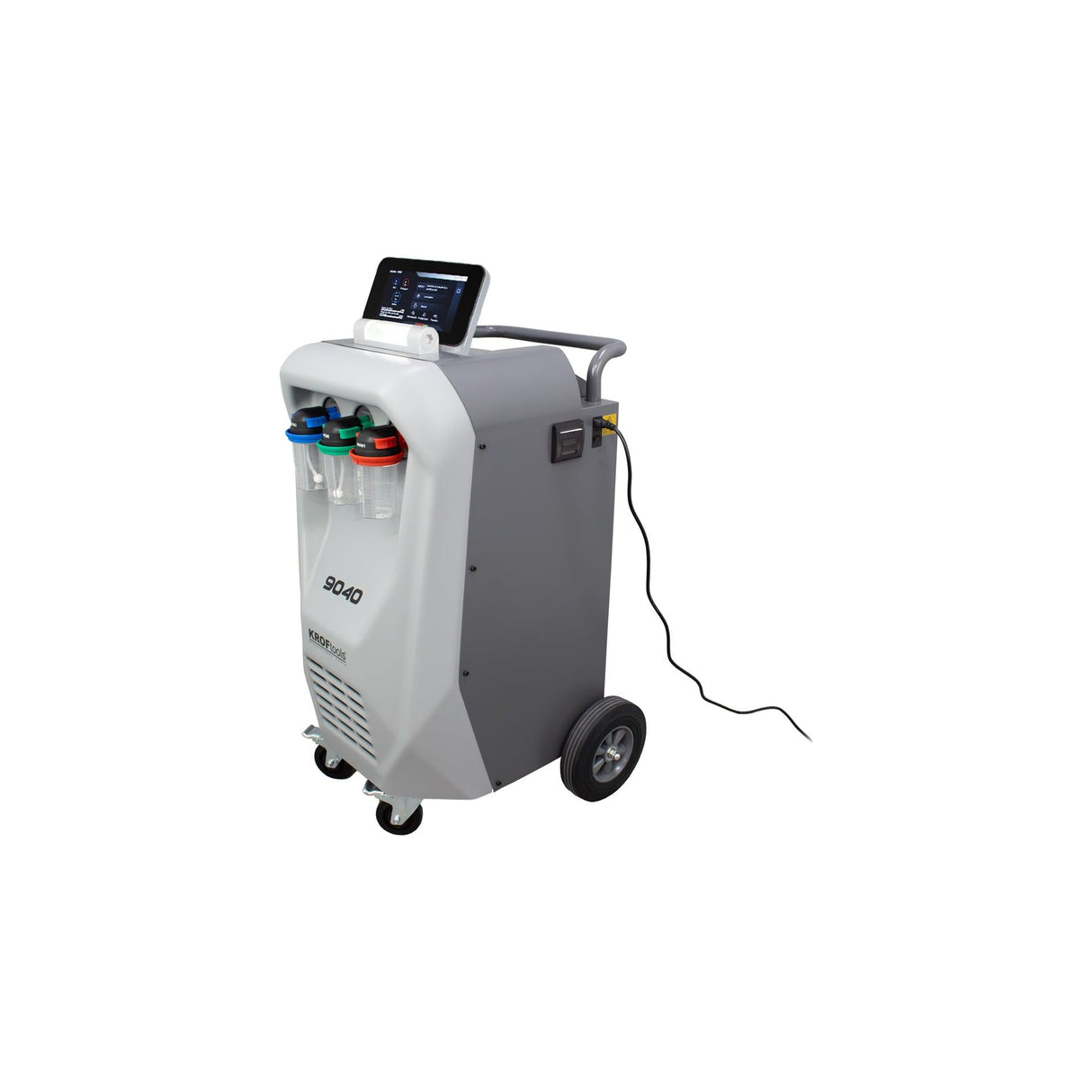 KROFtools Profi Klimaservicegerät R134a Servicegerät vollautomatisch, 10" Farbdisplay, Thermodrucker - Modell 9040