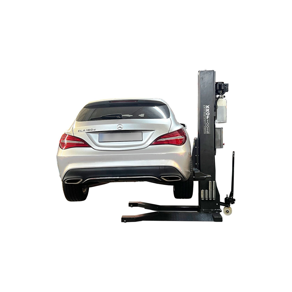 KROFtools 1 Säulen Hebebühne 2.7 t - Mobil - Portabel - 2700kg 1 Pfosten Hebebühne - 9801