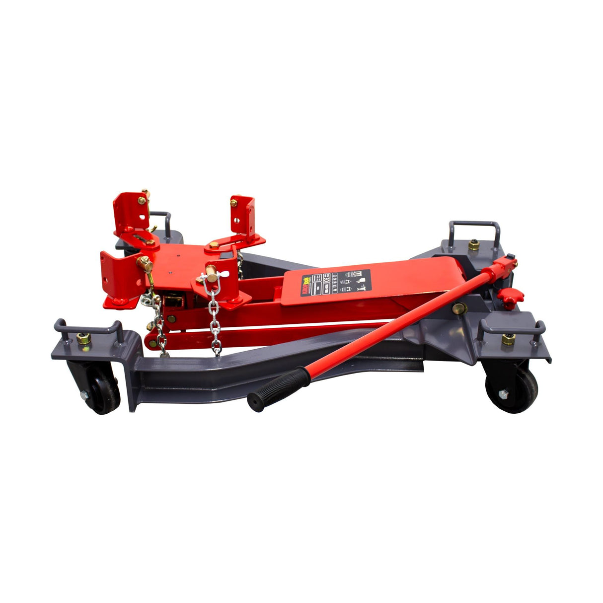 KROFtools 1000 kg Hydraulischer Getriebeheber mit verstellbarer Aufnahmeplatte für Getriebe & Motoren, 19–77 cm Hubhöhe, robust & mobil - 4926