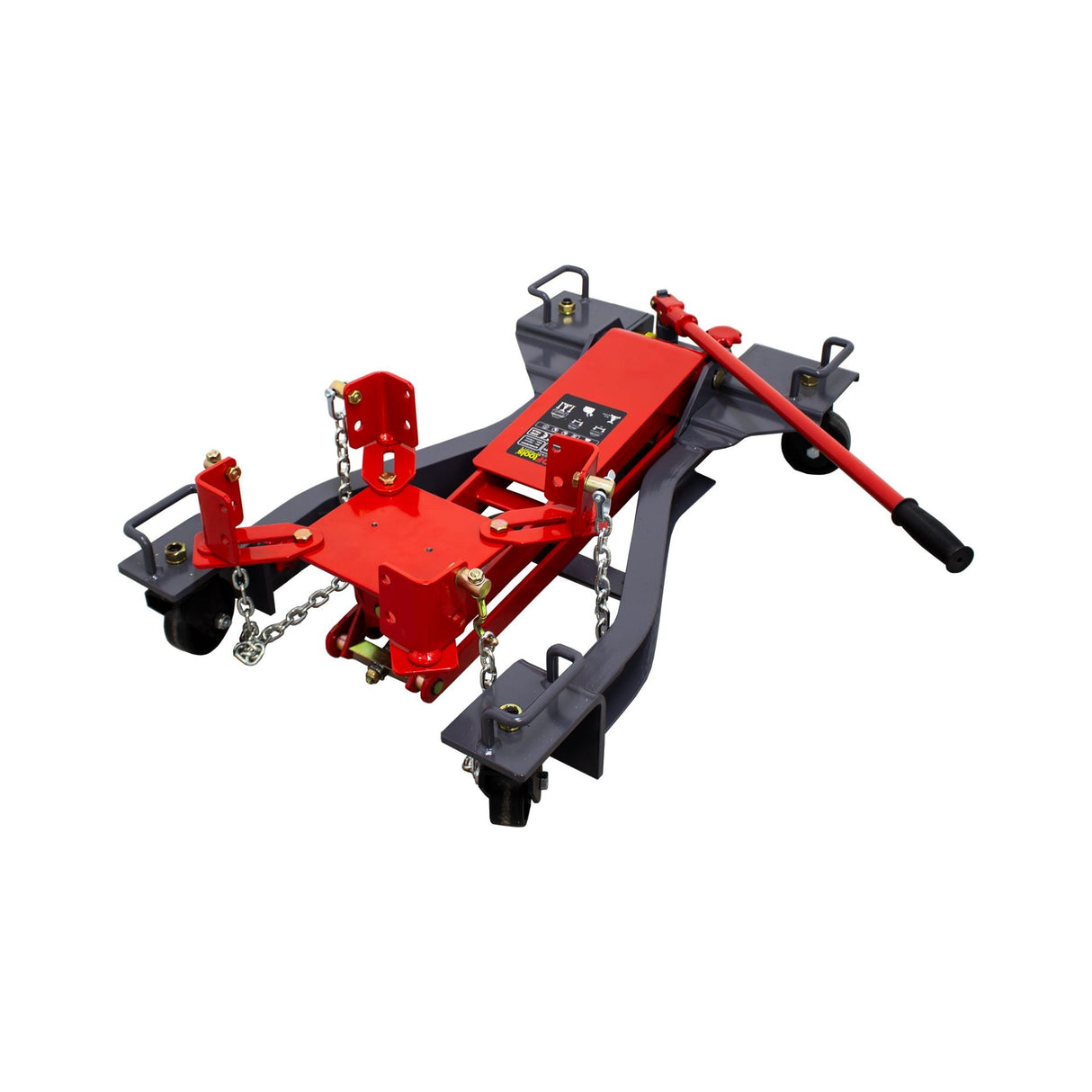 KROFtools 1000 kg Hydraulischer Getriebeheber mit verstellbarer Aufnahmeplatte für Getriebe & Motoren, 19–77 cm Hubhöhe, robust & mobil - 4926