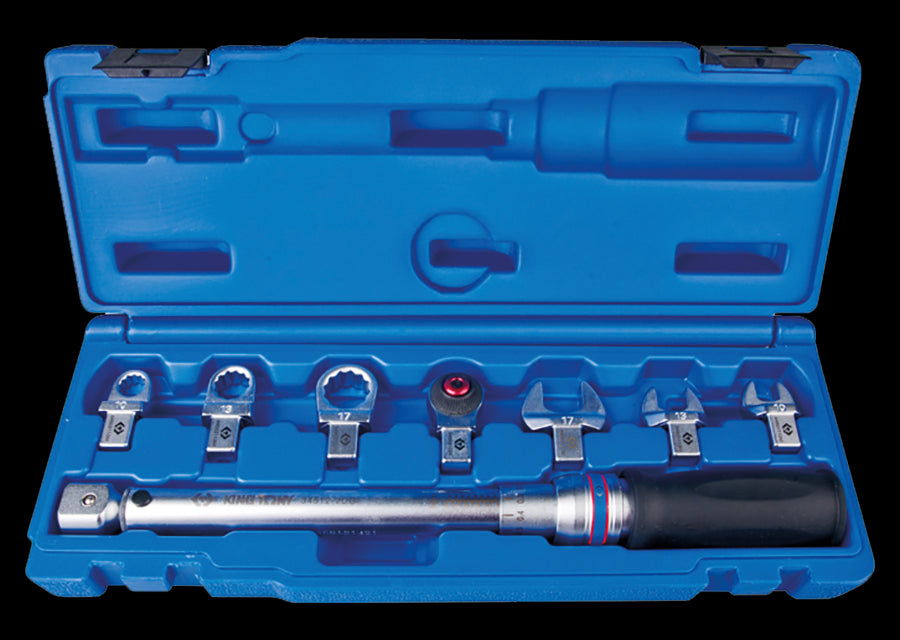KING TONY Profi-Werkzeuge - Drehmomentschlüssel-Set, Steckkopf 9x12 mm - 8 tlg. 345102D08MR