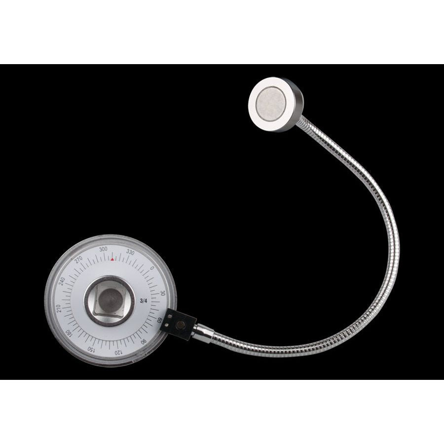 KING TONY Profi-Werkzeuge - 3/4" Drehwinkel-Messgerät mit Magnetarm 34660A