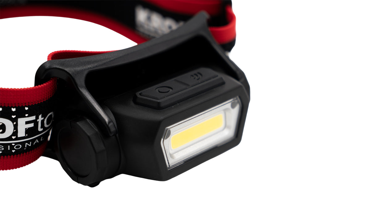 KROFtools COB-LED-Stirnlampe mit Bewegungssensor, 450 lm - Art. 1159