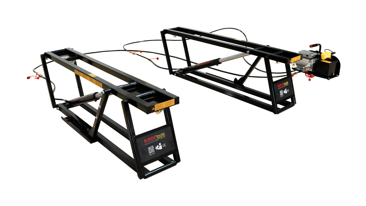 KROFtools Mobile Hebebühne 2500kg 90mm flach - KFZ Mobile Auto Hebebühne mit Fernbedienung - 9813 - ohne Hydrauliköl geliefert