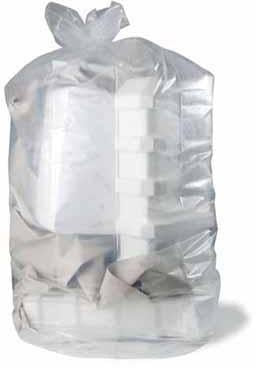 TRANSPAK Abfallsack Premium Größe L 500l transparent 80µm – 50 Stück