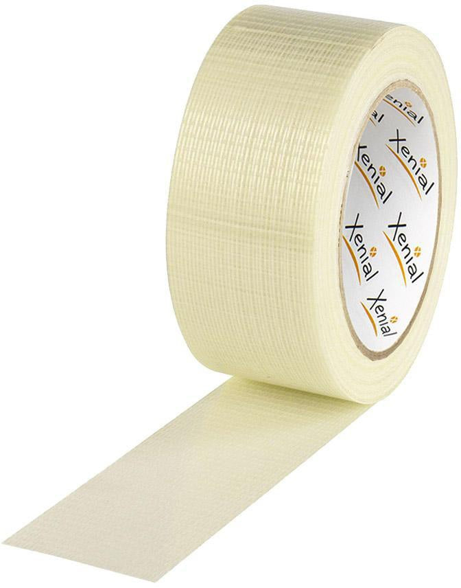 XENIAL Filamentklebeband transparent 19mm x 50m – Glasfaserverstärkt mit Längs- und Querfaden