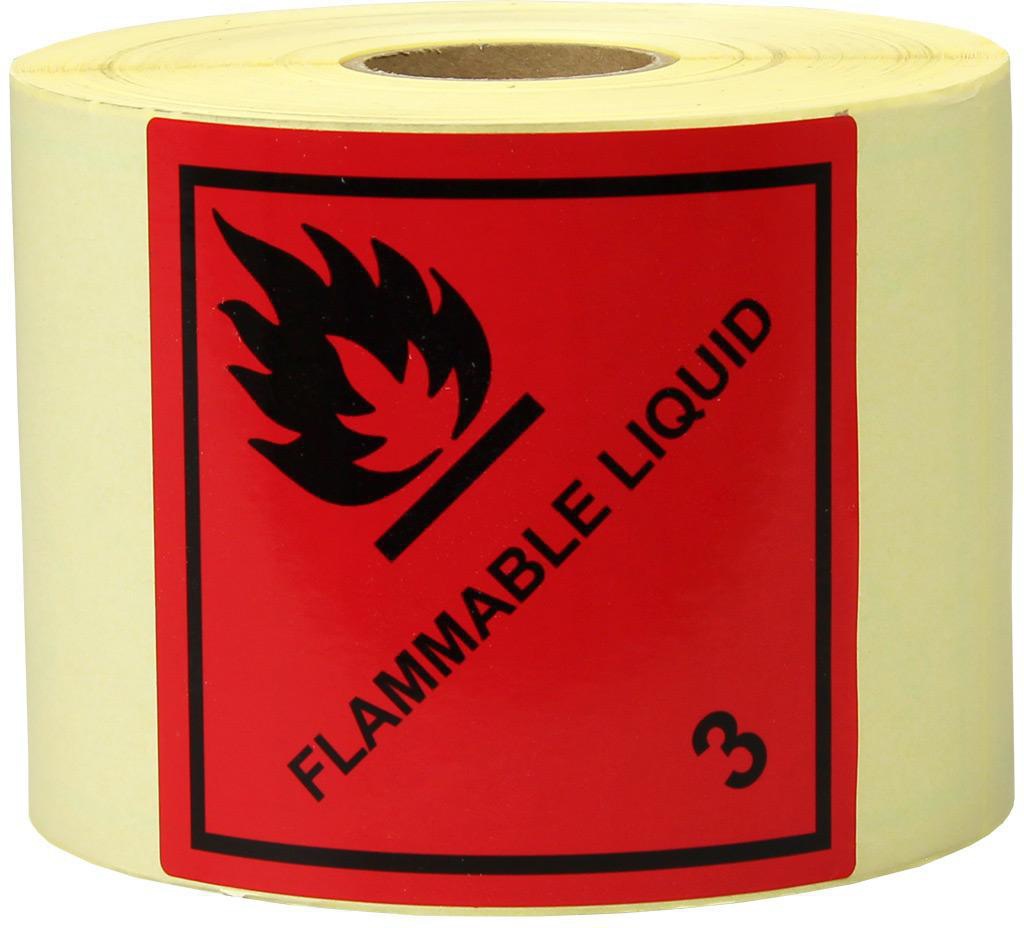 TRANSPAK Gefahrgut-Etiketten 100x100 mm Flammable Gas Kl. 2, 1.000 Stück