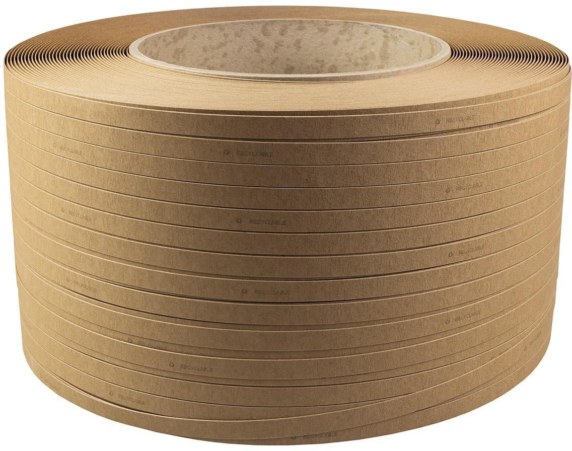 TRANSPAK Umreifungsband 12mm x 2000m aus Kraftpapier – 2 Stück, recycelbar
