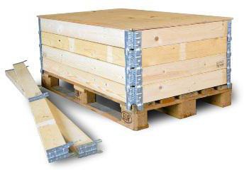 TRANSPAK Holzaufsatzrahmen für Europalette 1200x800x300 mm – faltbar, IPPC-ISPM-15