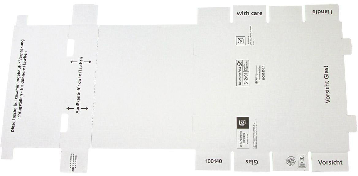 TRANSPAK Flaschenkarton PTZ 2-wellig 105x100x425 mm braun postgeprüft 30 Stück