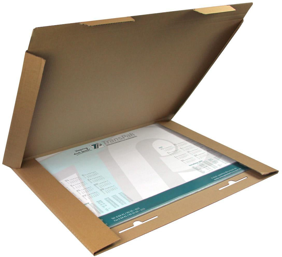 TRANSPAK Kalenderverpackung 1-wellig 500x420x12 mm B3 braun – 25 Stück