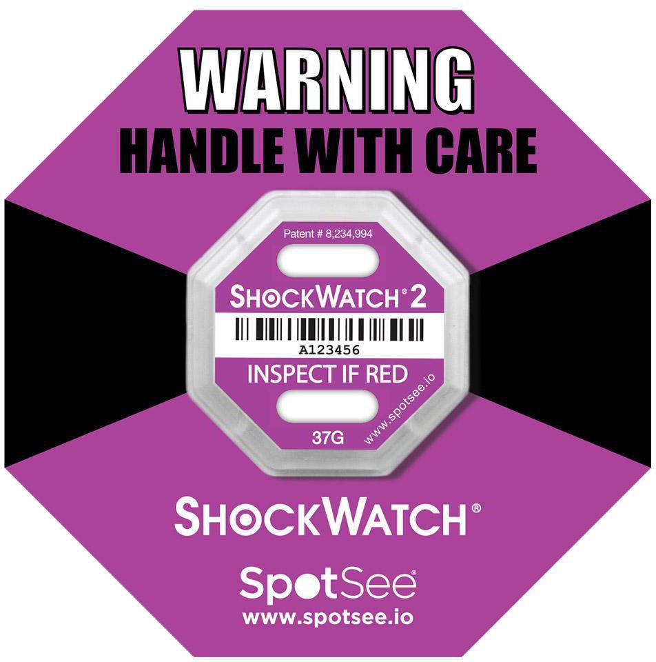 Shockwatch® 2 Schockindikator 75g Orange von TRANSPAK – Transportüberwachung für schwere Güter