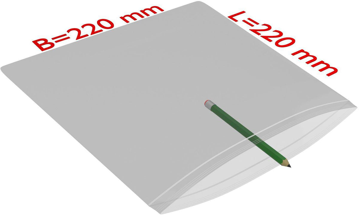 TRANSPAK Druckverschlussbeutel 100x100mm, 50µ PE transparent