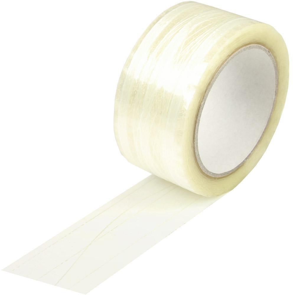 TRANSPAK Klebeband fadenverstärkt 50mm x 66m braun – 3 Längs- + 1 Sinusfaden, Hotmelt