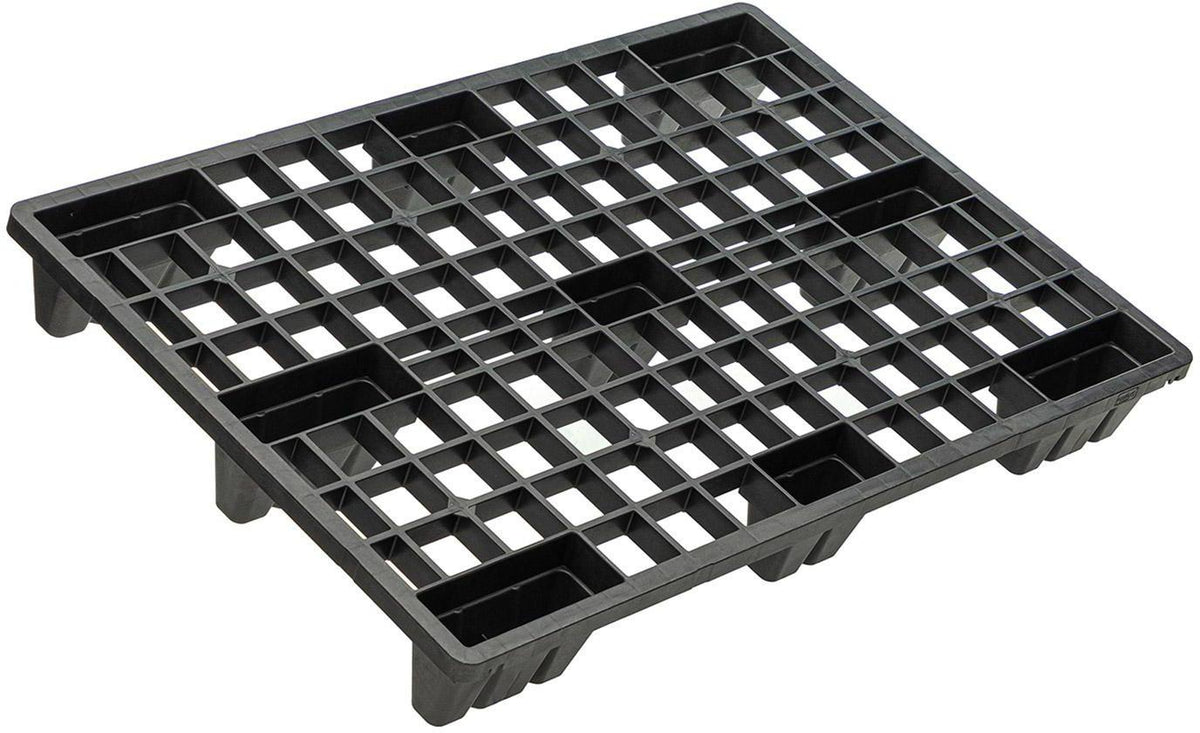TRANSPAK Kunststoffpalette 1200x800x150 mm Antirutschkante 7 mm 1 EURO anthrazit – 16 Stück
