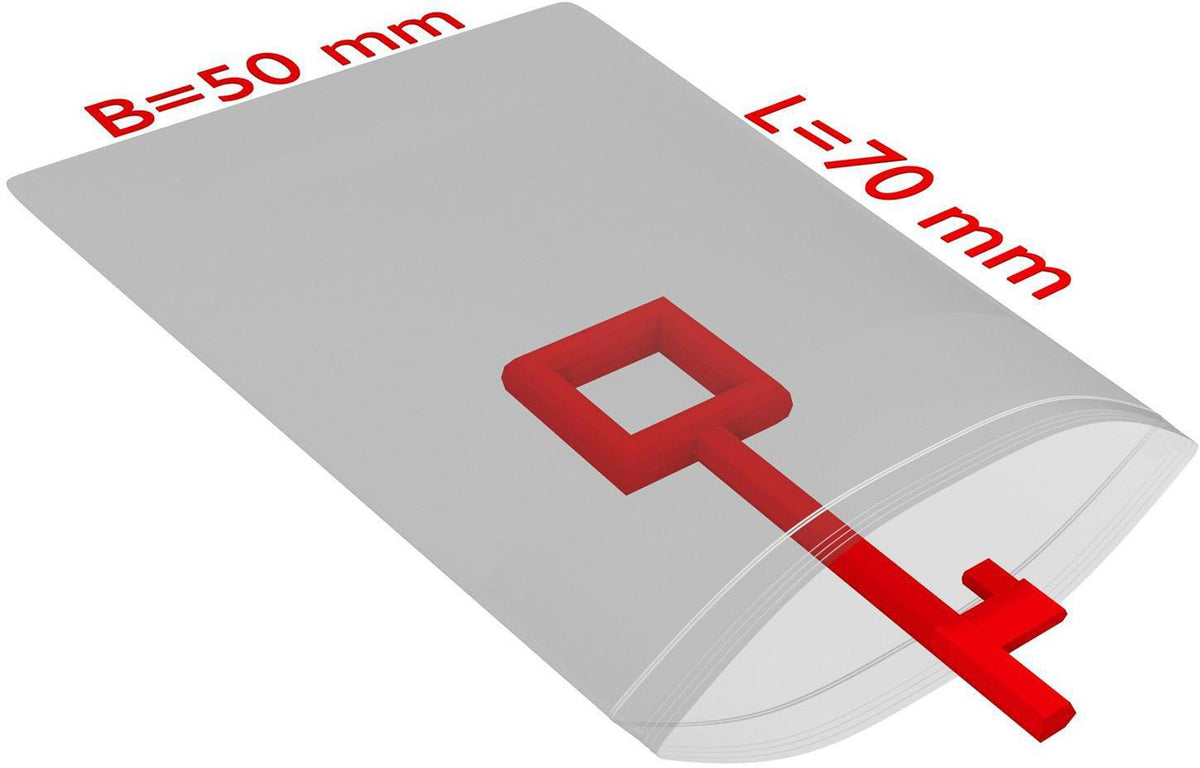 TRANSPAK Druckverschlussbeutel 100x100mm, 50µ PE transparent
