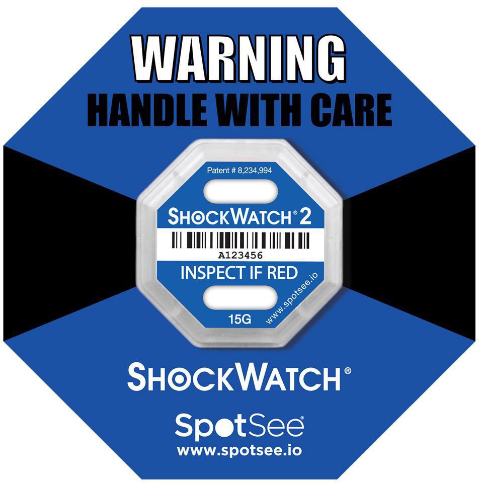 Shockwatch® 2 Schockindikator 75g Orange von TRANSPAK – Transportüberwachung für schwere Güter