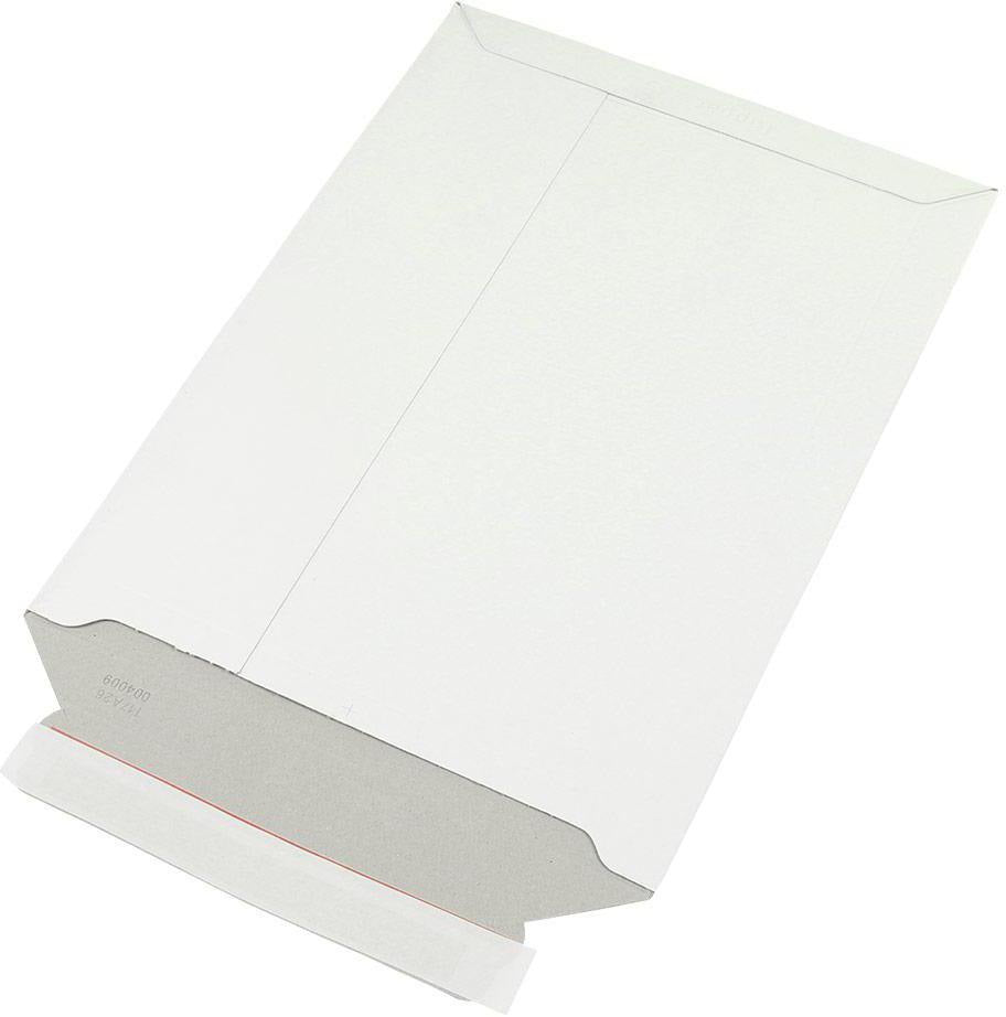 Versandtasche A5 175x250mm Vollpappe weiß von TRANSPAK – 100 Stück