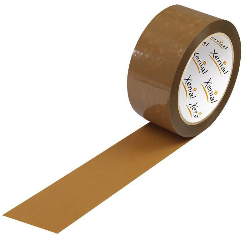 XENIAL Klebeband 48mm x 66m braun – Leise abrollendes PP Packband mit Acrylatkleber