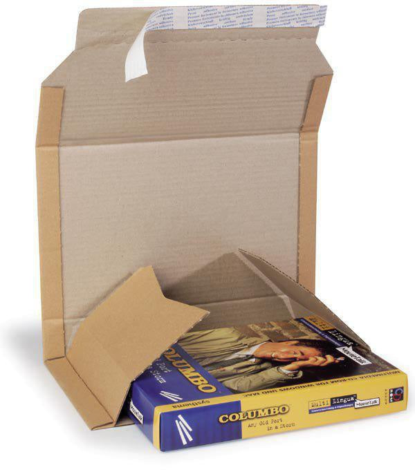 TRANSPAK Medienverpackung Multiwell B5 braun 270x185x20-60 mm mit Selbstklebeverschluss – 25 Stück