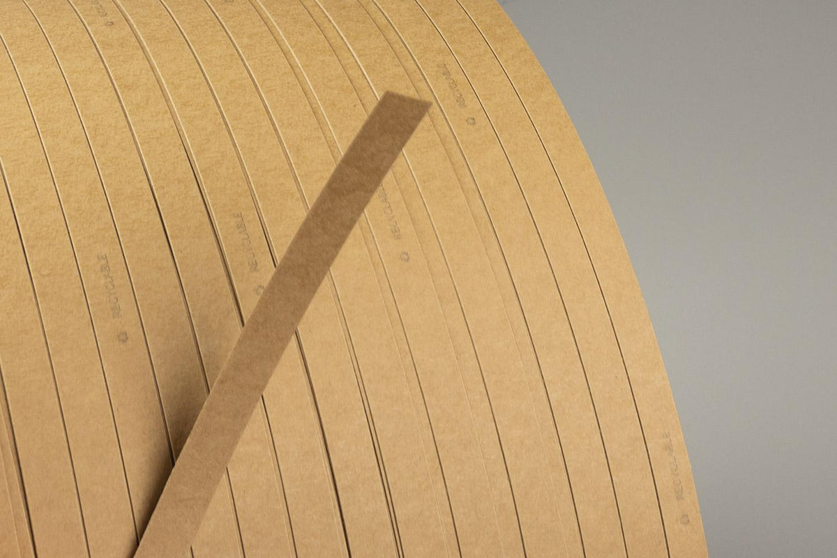 TRANSPAK Umreifungsband 12mm x 2000m aus Kraftpapier – 2 Stück, recycelbar