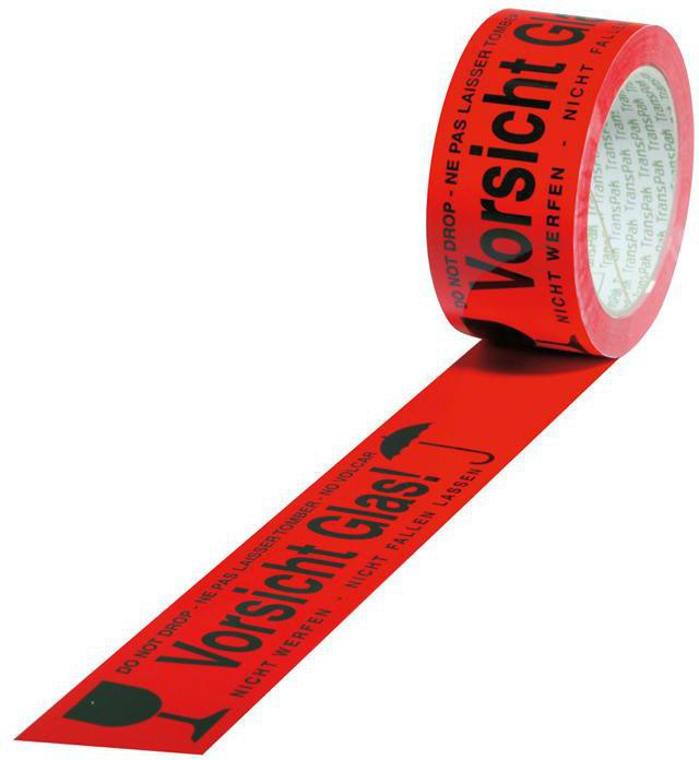 TRANSPAK Kennzeichnungsband 50mm x 66m gelb/schwarz PVC – Warnband nach DIN 4818
