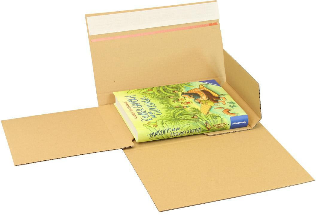 TRANSPAK Buchverpackung Drehfix SK-Verschluss 220x160x10-50mm A5 braun