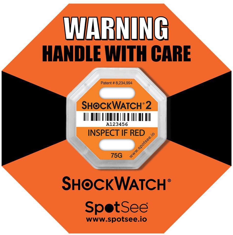 Shockwatch® 2 Schockindikator 75g Orange von TRANSPAK – Transportüberwachung für schwere Güter