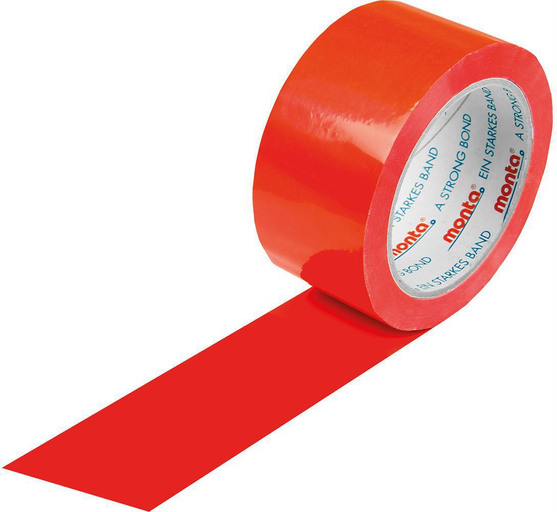 MONTA 250F PVC Klebeband 50mm x 66m blau – Leises Abrollen, Naturkautschuk, 57µm