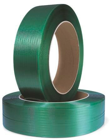 TRANSPAK Umreifungsband Polyester/PET grün geprägt 12,5 mm x 0,6 mm, 2500 m, Kern 406 mm