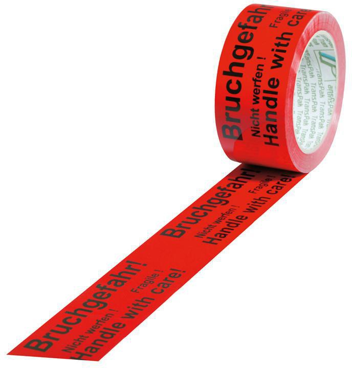 TRANSPAK Kennzeichnungsband 50mm x 66m gelb/schwarz PVC – Warnband nach DIN 4818