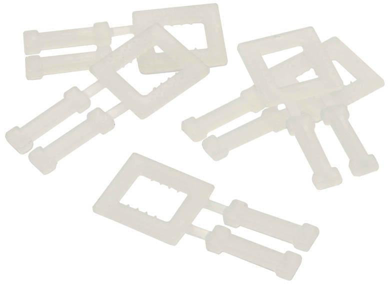 TRANSPAK Kunststoffklammern für 13 mm PP- und Polyesterband – 1000 Stück, Weiß