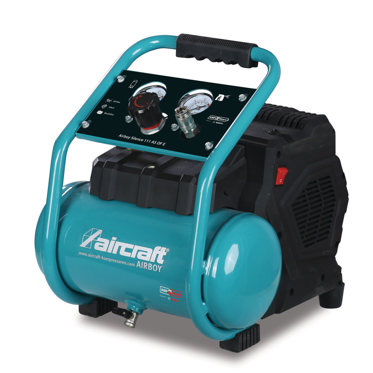 AIRCRAFT Kolbenkompressor - Tagbarer Kompressor AIRBOY SILENCE Flüsterkompressor 111 AS OF E SM-2000108
