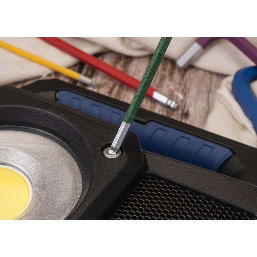 KING TONY Profi-Werkzeuge - 6-Kantschlüssel-Set, runder Kopf, extra lang - 9 tlg. Farbcode 20109MW