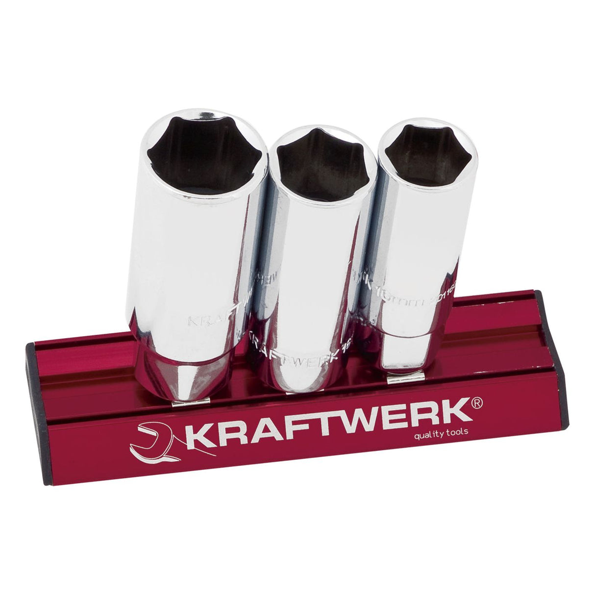 Kraftwerk PRO LINE MAGALU 3/8" Zündkerzen-Steckschlüsseleinsatz Aussen Sechskant Set, 16 - 21 mm, 3-tlg