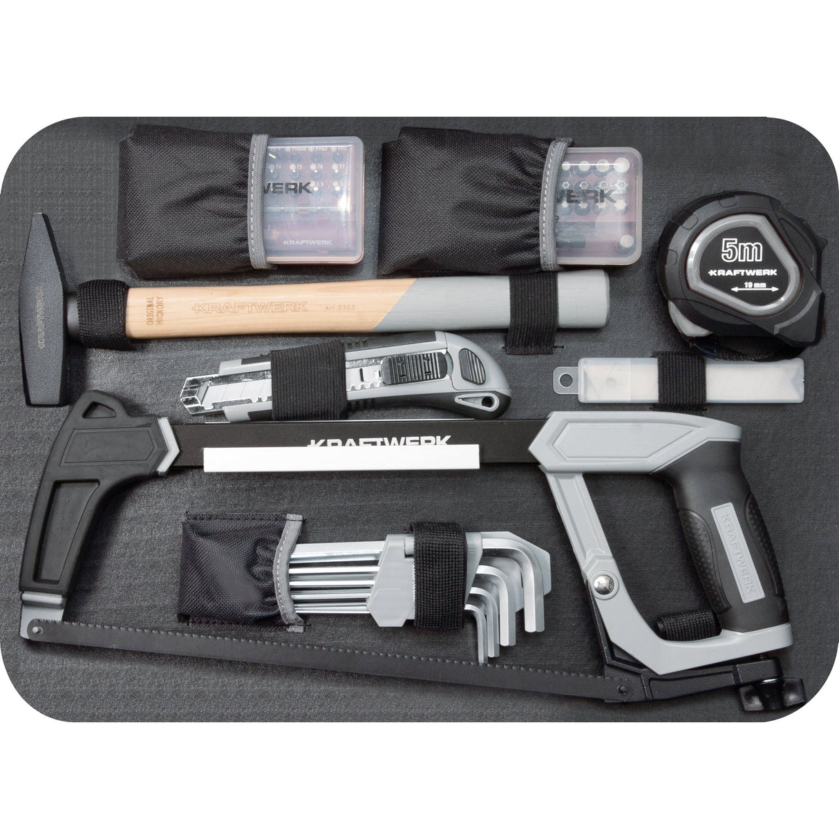 Kraftwerk BASIC LINE 3/8“ Werkzeugkoffer B160 mit Kunststoffschale, 162-tlg