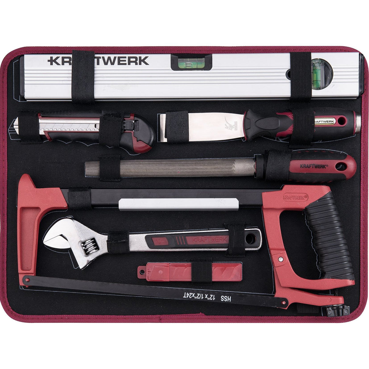 Kraftwerk PRO LINE 1/4" + 3/8" Umschaltknarren Steckschlüsselsatz Werkzeugkoffer P300, 186-tlg