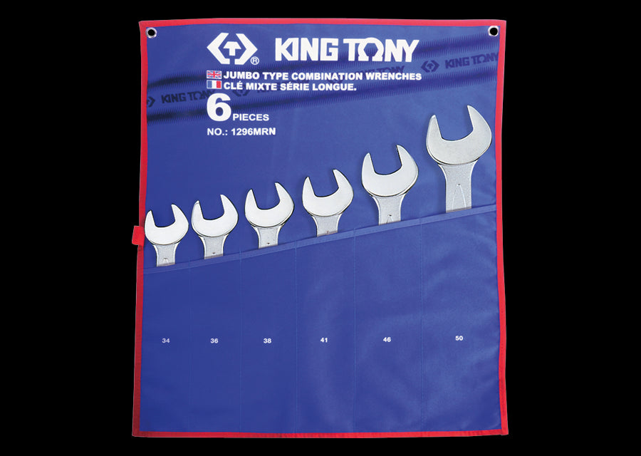 KING TONY Profi-Werkzeuge - Kombischlüssel-Set, metrisch - 6 tlg. 1296MRN
