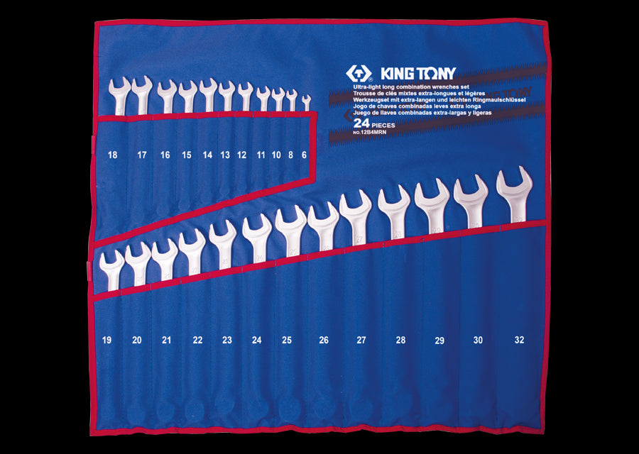 KING TONY Profi-Werkzeuge - Kombischlüssel-Set, metrisch - 24 tlg. 12B4MRN