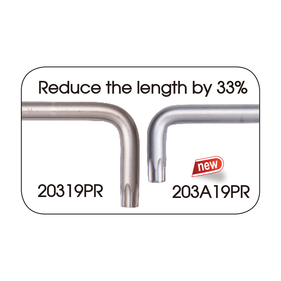 KING TONY Profi-Werkzeuge - TORX® 6-Kantschlüssel-Set, extra lang - 9 tlg. 203A19PR