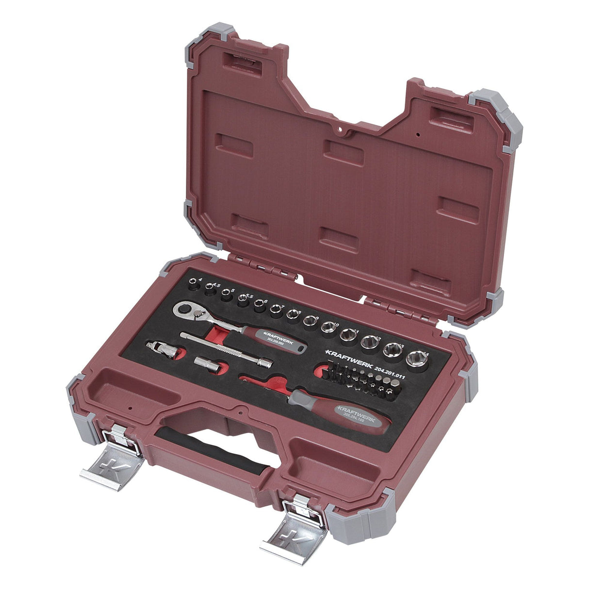 Kraftwerk PRO LINE 1/4" Umschaltknarre Steckschlüssel-Satz, 36-tlg