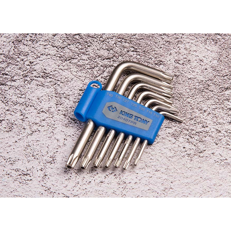 KING TONY Profi-Werkzeuge - RESISTORX® Schraubendreher-Set - 7 tlg. 20407PR