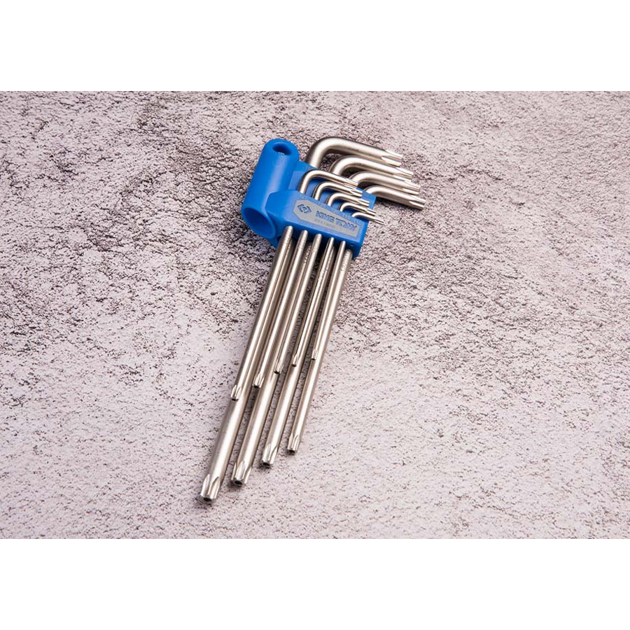 KING TONY Profi-Werkzeuge - RESISTORX® 6-Kantschlüssel-Set, extra lang - 9 tlg. 20419PR