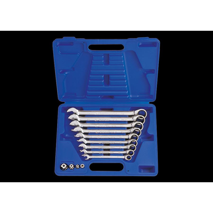 KING TONY Profi-Werkzeuge - Ratschenringschlüssel-Set mit Adaptern - 13 tlg. 13113MR01